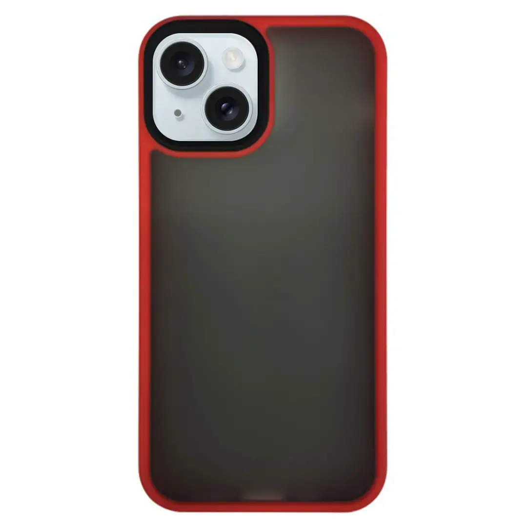 iPhone 15 Cam Smoke Twotone Red